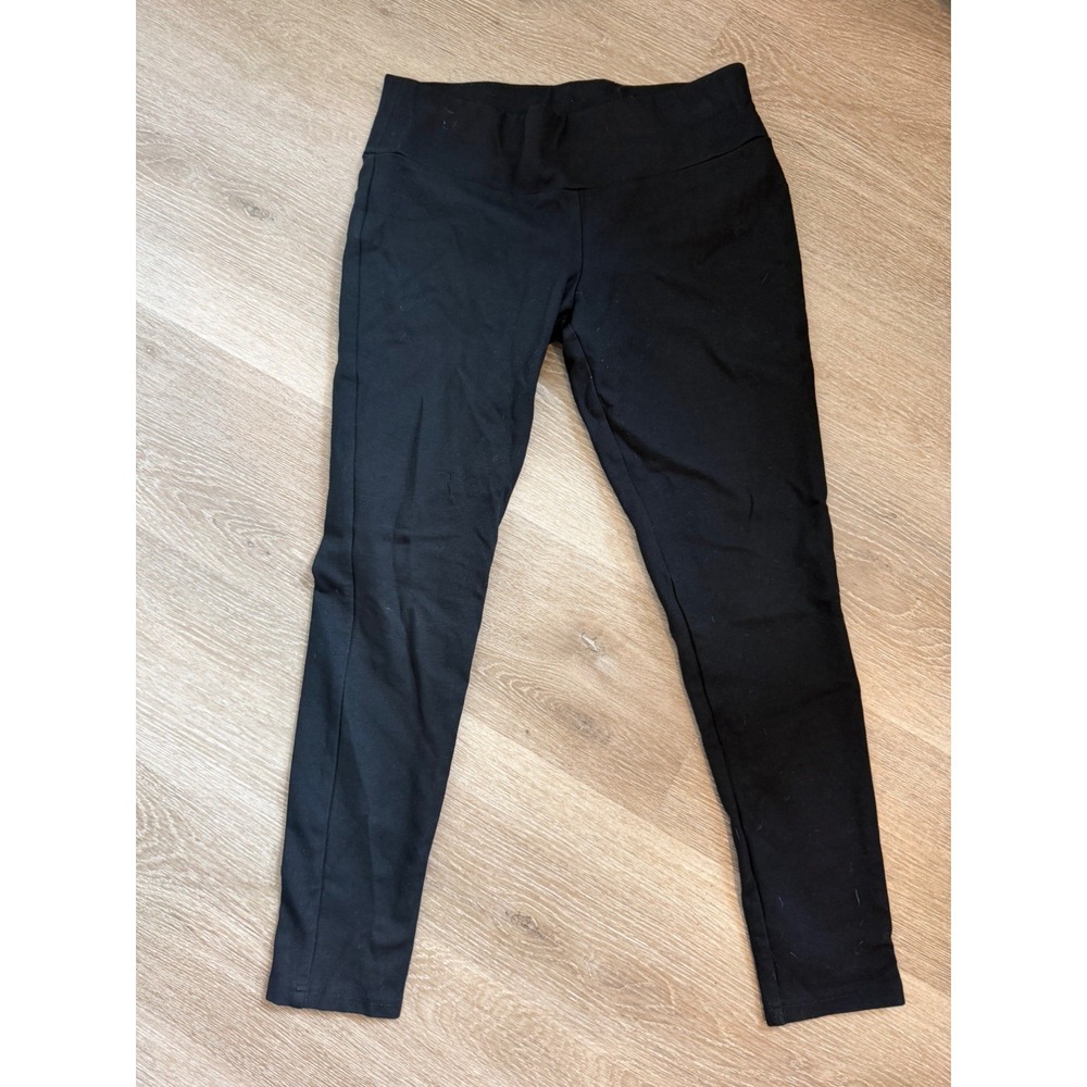 INC Womens Size 6 Black Stretch Casual Pants Wide Waist Band